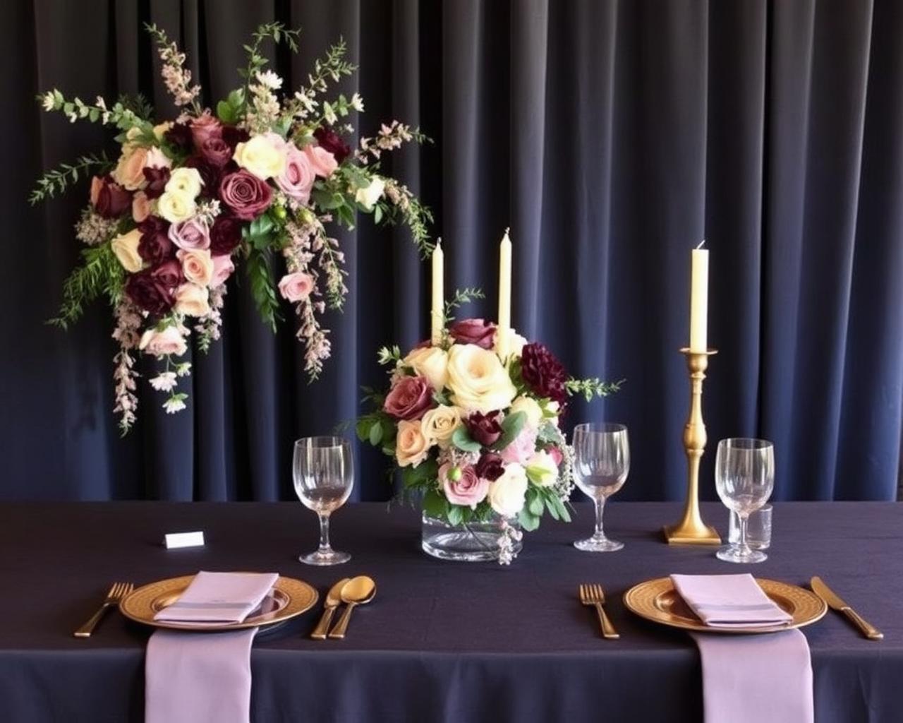 Elegant sweetheart table